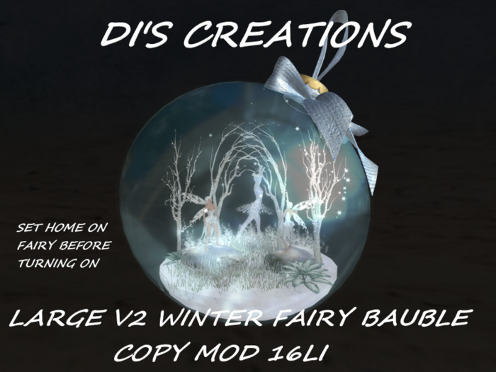 LARGE V2 WINTER FAIRY BAUBLE