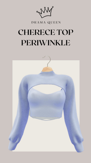 DRAMA QUEEN Cherece Top - Periwinkle (ADD)