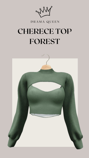 DRAMA QUEEN Cherece Top - Forest (ADD)