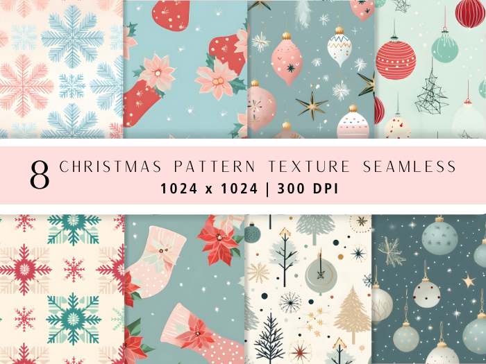 Seacloud. 8 Christmas Pattern Texture Seamless 1