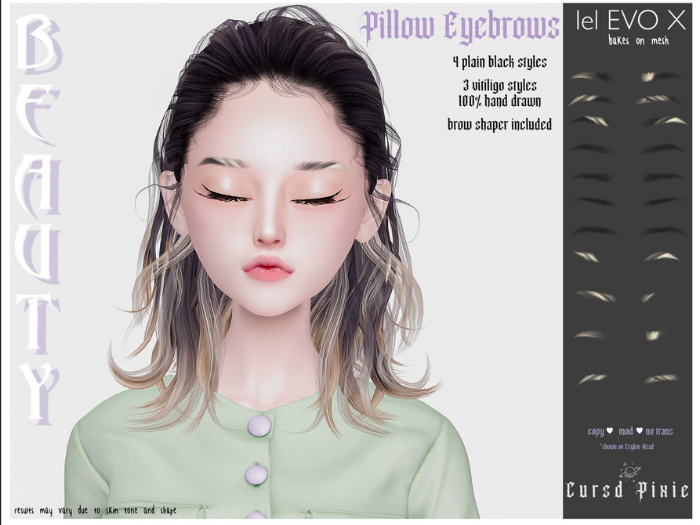 Cursd Beauty. Pillow Eyebrows {evox}