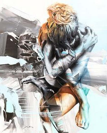 Woman art - watercolor drawing