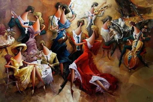 Latino sound 3 - watercolor drawing