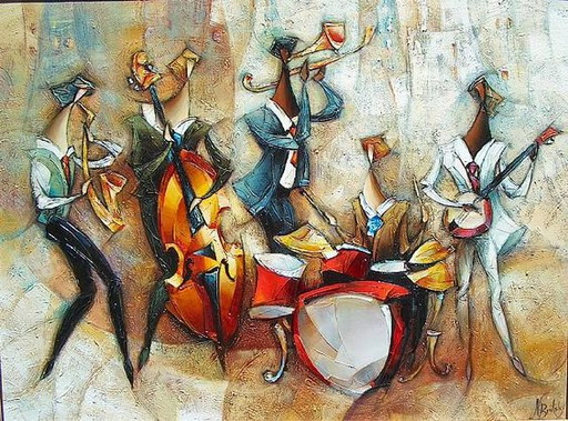 Latino sound - watercolor drawing