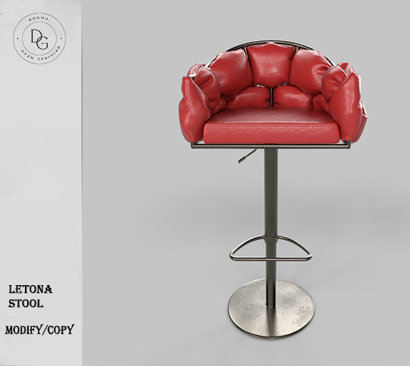 [Dogma] Letona Bar Stool Red