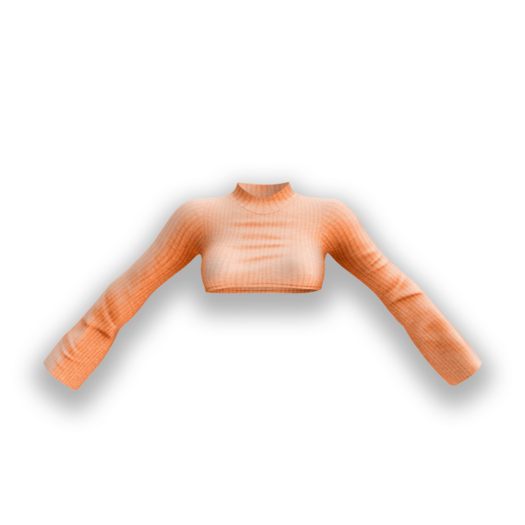 .pp. Jaylen Ribbed Crop Sweater / Peach 