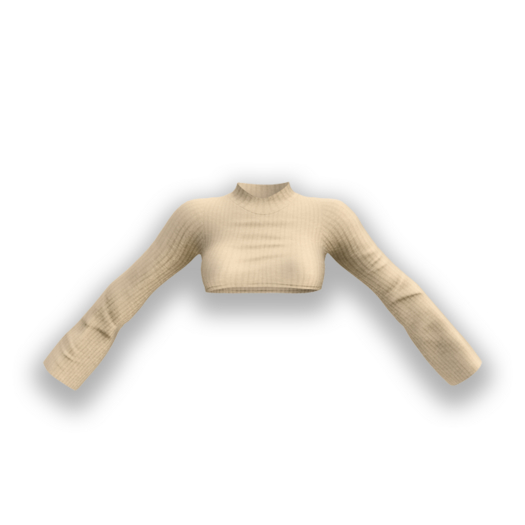 .pp. Jaylen Ribbed Crop Sweater / Nude 