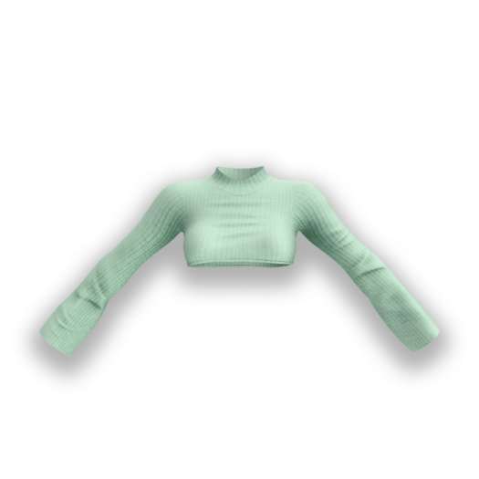 .pp. Jaylen Ribbed Crop Sweater / Mint 