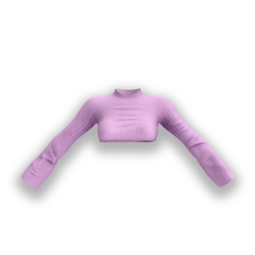 .pp. Jaylen Ribbed Crop Sweater / Lilac  