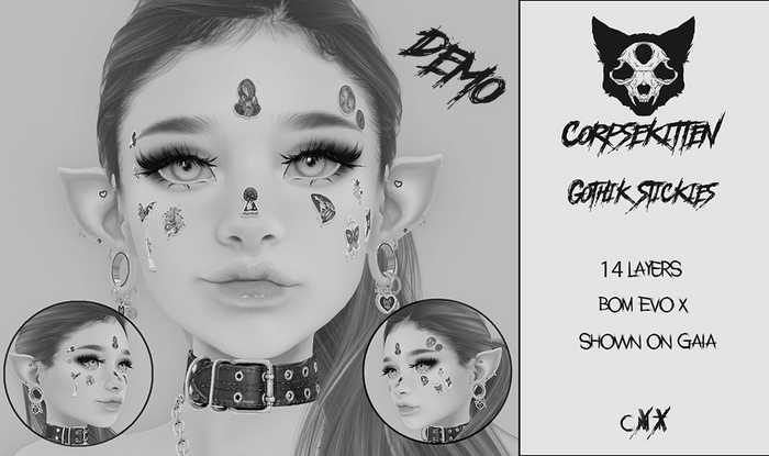 Corpsekitten - Gothik Stickies DEMO