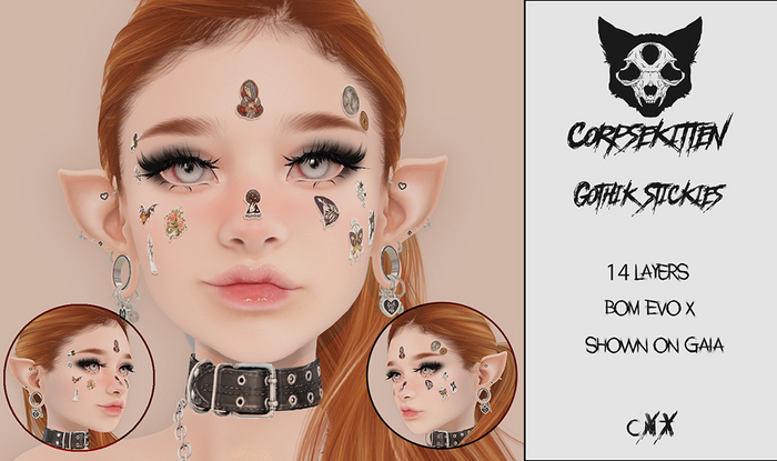 Corpsekitten - Gothik Stickies