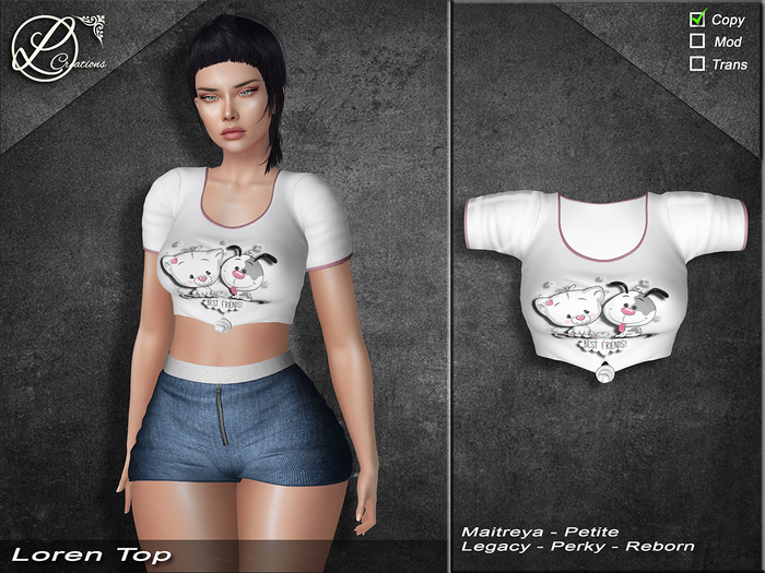 Loren Top White
