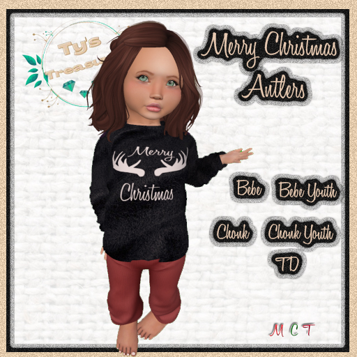 {TT}Merry Christmas Antlers - Packaged