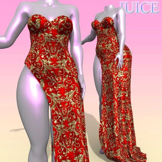 Gold Red Gown Kupra