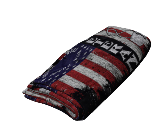 Folded Blanket Veteran Flag