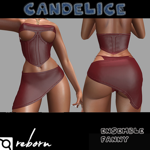 Add me - Reborn - Ensemble Fanny Cuir Rouge