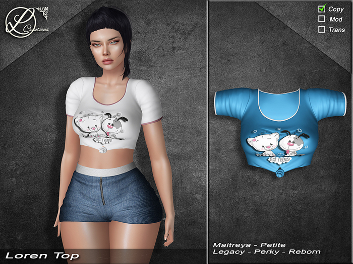 Loren Top Blue