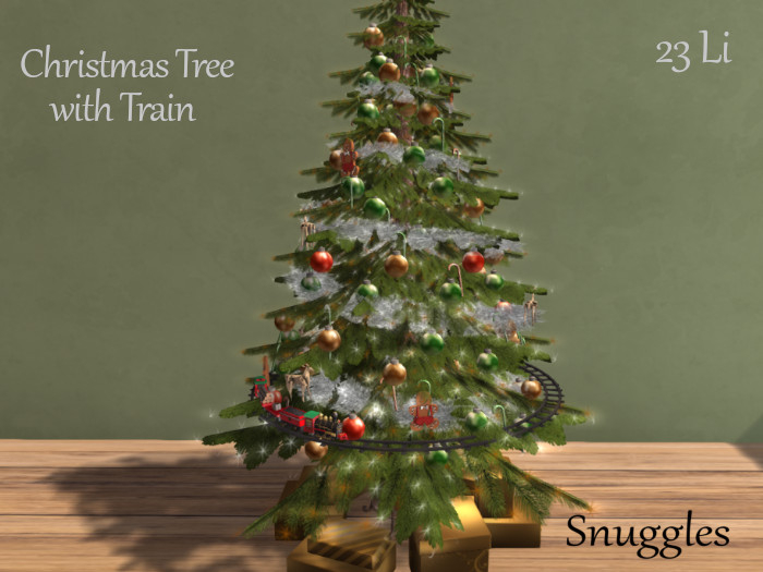 Christmas Tree with Train By Snuggles 