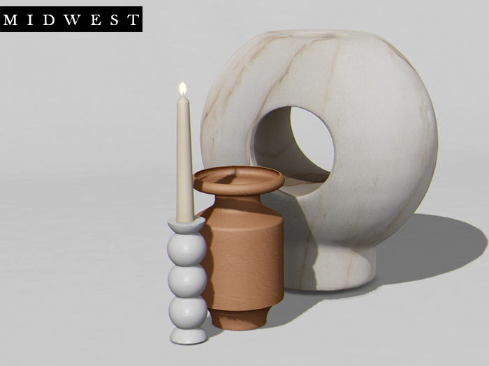 Midwest - Vogue - Sculpture, Candle, Vase