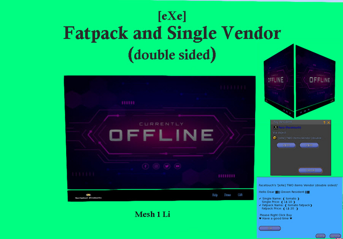[eXe] Fatpack and Single items Vendor (double sided)