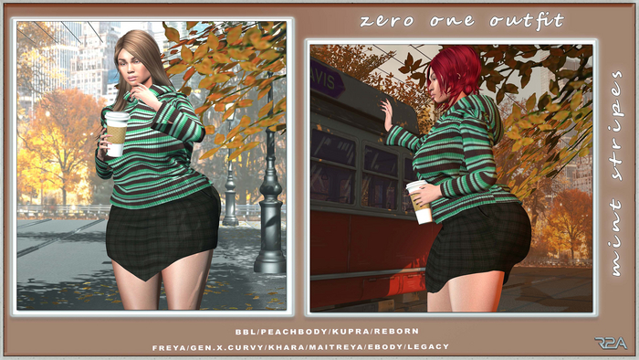 R2A-ZERO ONE OUTFIT MINT STRIPES
