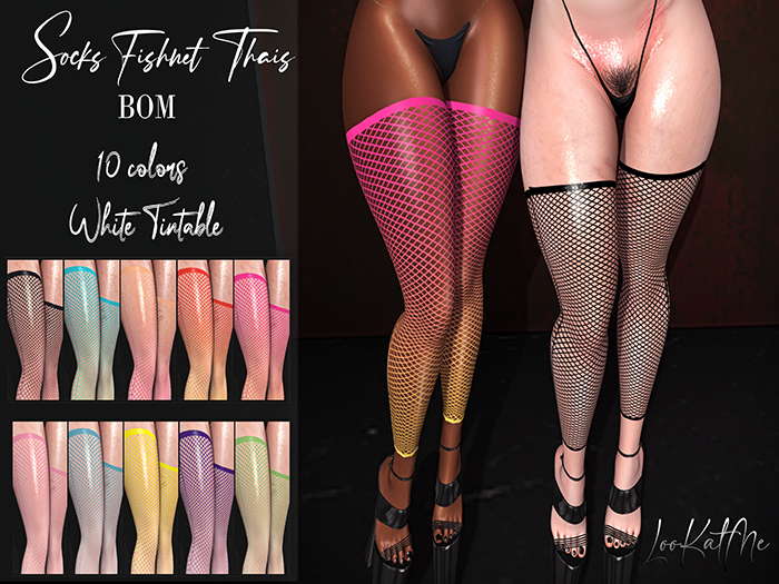 LooKatMe - Socks Fishnet Bom - Thais