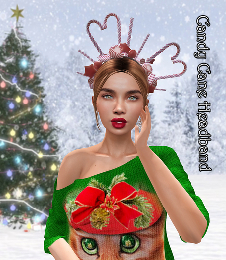 [NF] - Female Christmas Headband - [Candy Cane Headband]