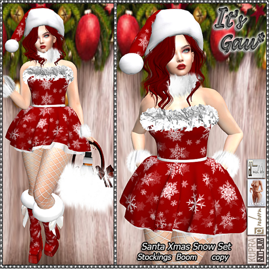 *It's Gau* Santa Xmas Snow Set