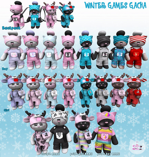 *CK* Winter games kitty aqua backpack