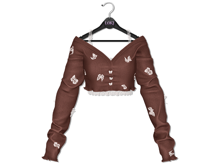 Loki - Cynthia Flutter Cardigan - Chocolate