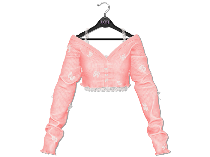 Loki - Cynthia Flutter Cardigan - Peach