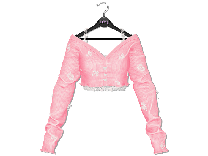 Loki - Cynthia Flutter Cardigan - Pink