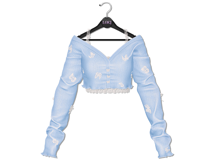 Loki - Cynthia Flutter Cardigan - Sky