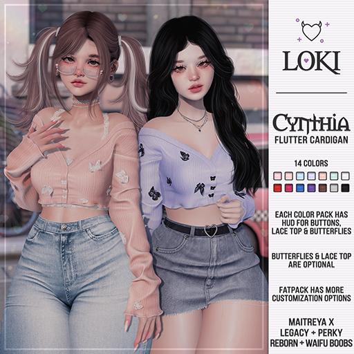 Loki - Cynthia Flutter Cardigan - FATPACK