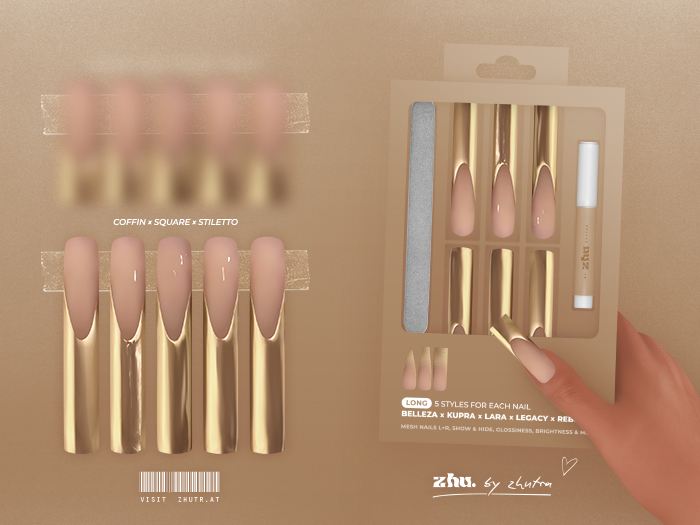 zhu. Golden long nails II