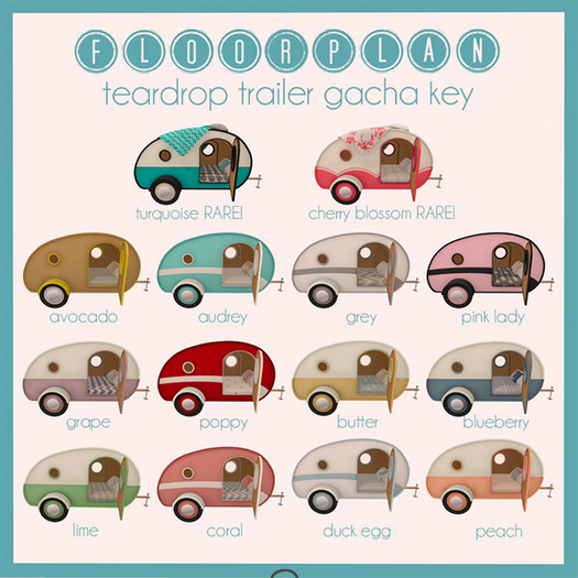 floorplan. teardrop trailer SET (gacha C/NT) [box]