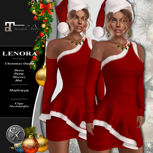 PROMO  SX ~ Lenora Christmas Outfit (MAITREYA) red