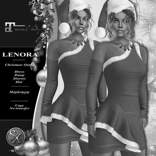 demo // SX ~ Lenora Christmas Outfit (MAITREYA) red