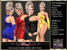 *BSASSY* CB COLLECTION DRESS AND GLOVE WITH SHINE
