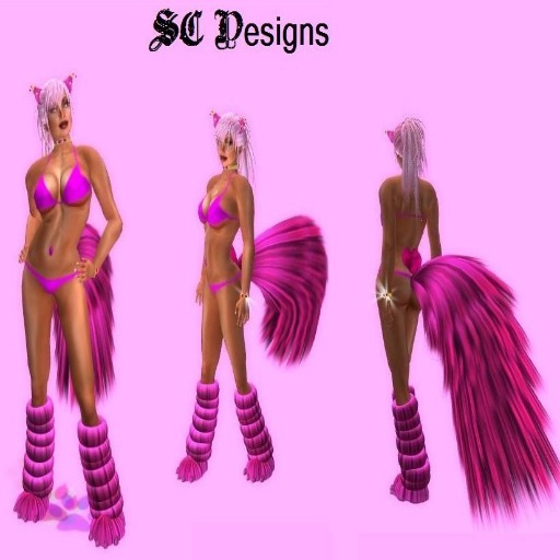BRIGHT PINK: NEKO BOOTS, TAIL & EARS