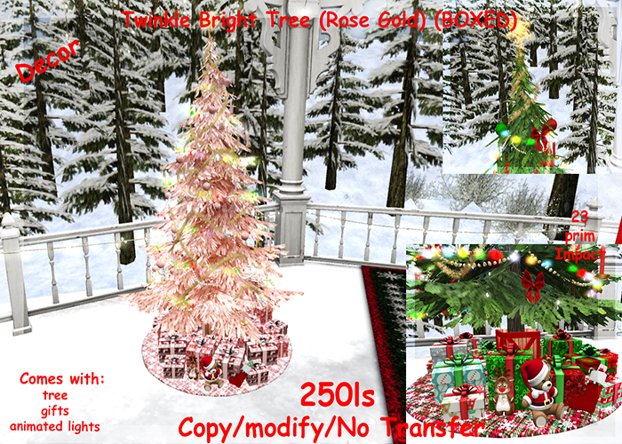 Twinkle Bright Tree (Rose Gold) (BOXED)
