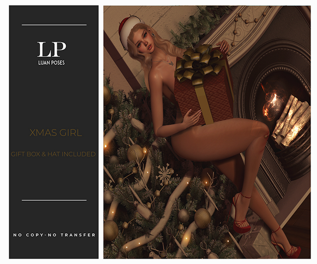 Luan Poses Xmas Girl