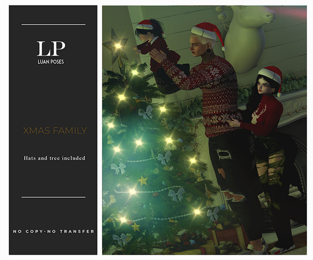Luan Poses Xmas Family