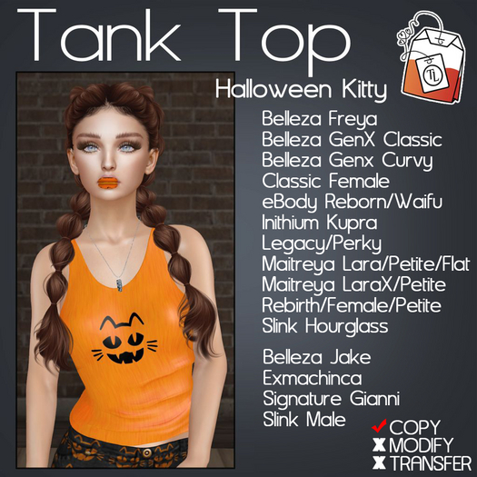 ~TL~ Halloween Kitty Tank Top