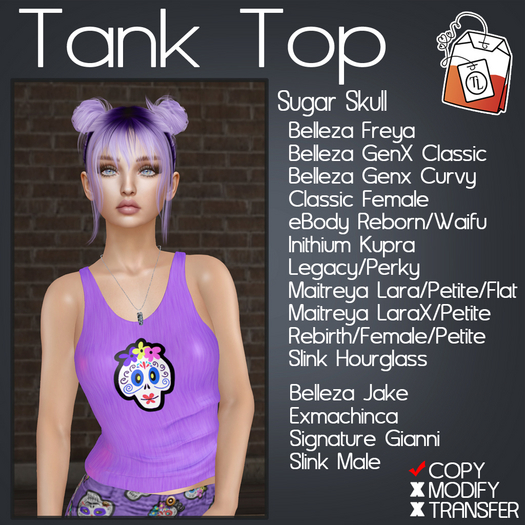 ~TL~ Sugar Skull Tank Top