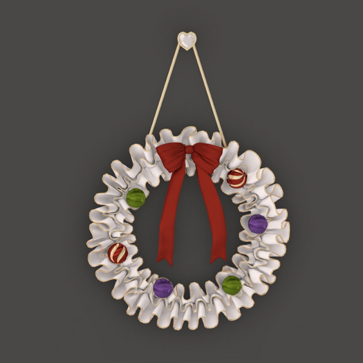 {moss&mink} All that Glitters - Ruffle Wreath (classic)