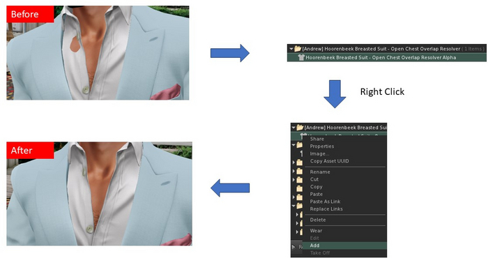 [Andrew] Hoorenbeek Breasted Suit - Open Chest Overlap Resolver