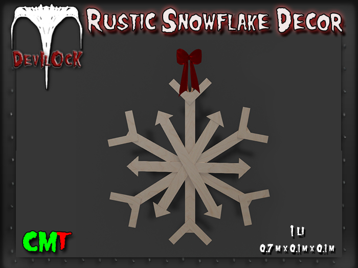 DEVILOCK - Rustic Snowflake Decor (ADD TO UNPACK)