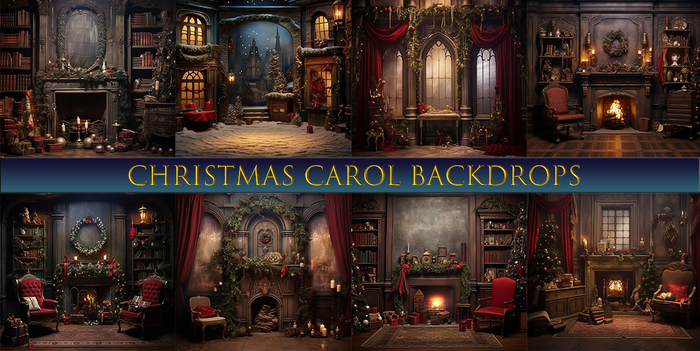 SATO - Christmas Carol BLogger backdrop textures