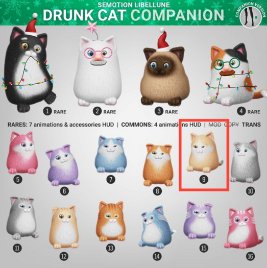 SEmotion Libellune Drunk Cat Animesh COMMON 09